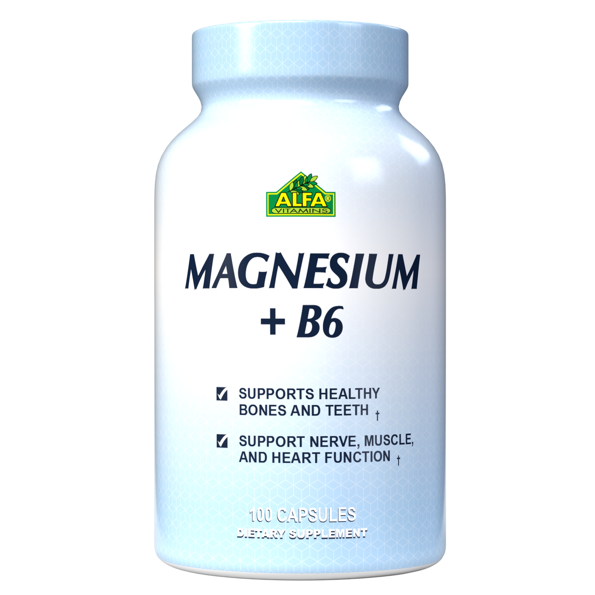 Magnesium Plus B6 500 mg 100 tablets Alfa Vitamins Store