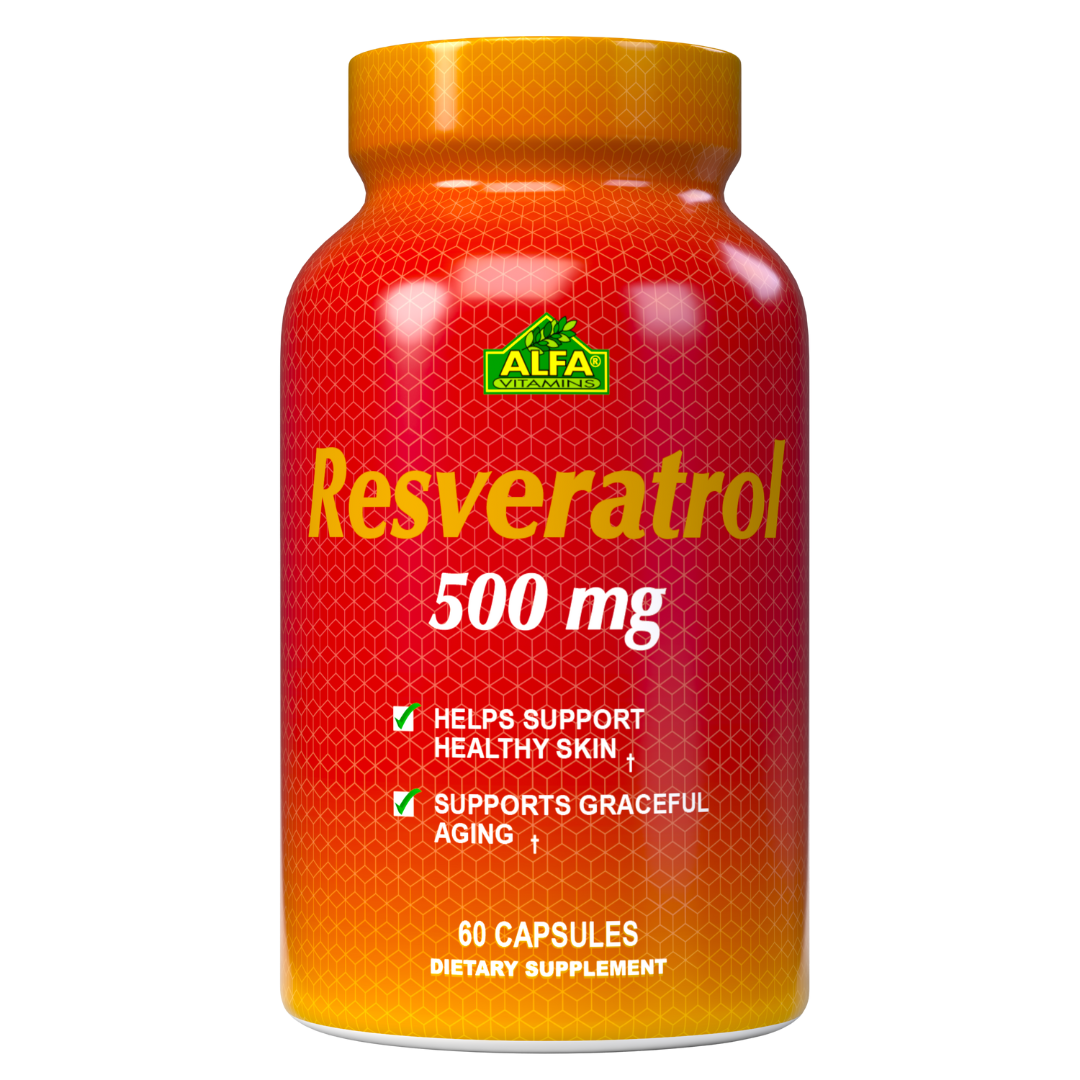 Resveratrol Supplement 500 mg Alfa Vitamins Store