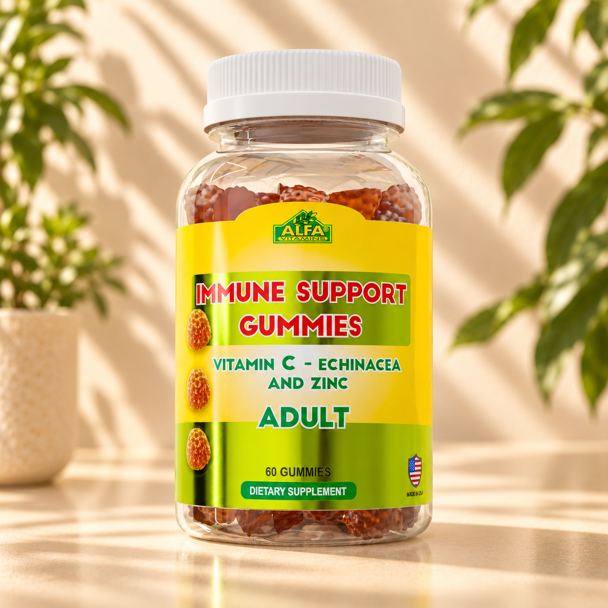 Immune Support Gummies for Adults - 60 Gummies
