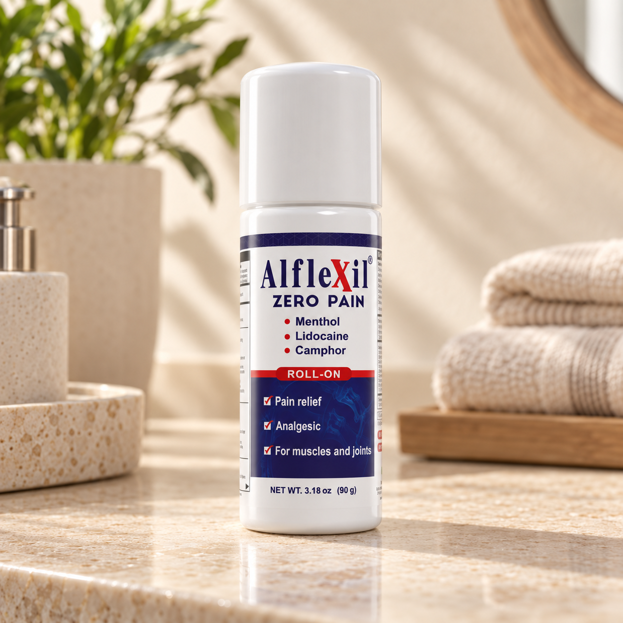 ALFLEXIL Pain Relief Roll-On - 3.18 oz.