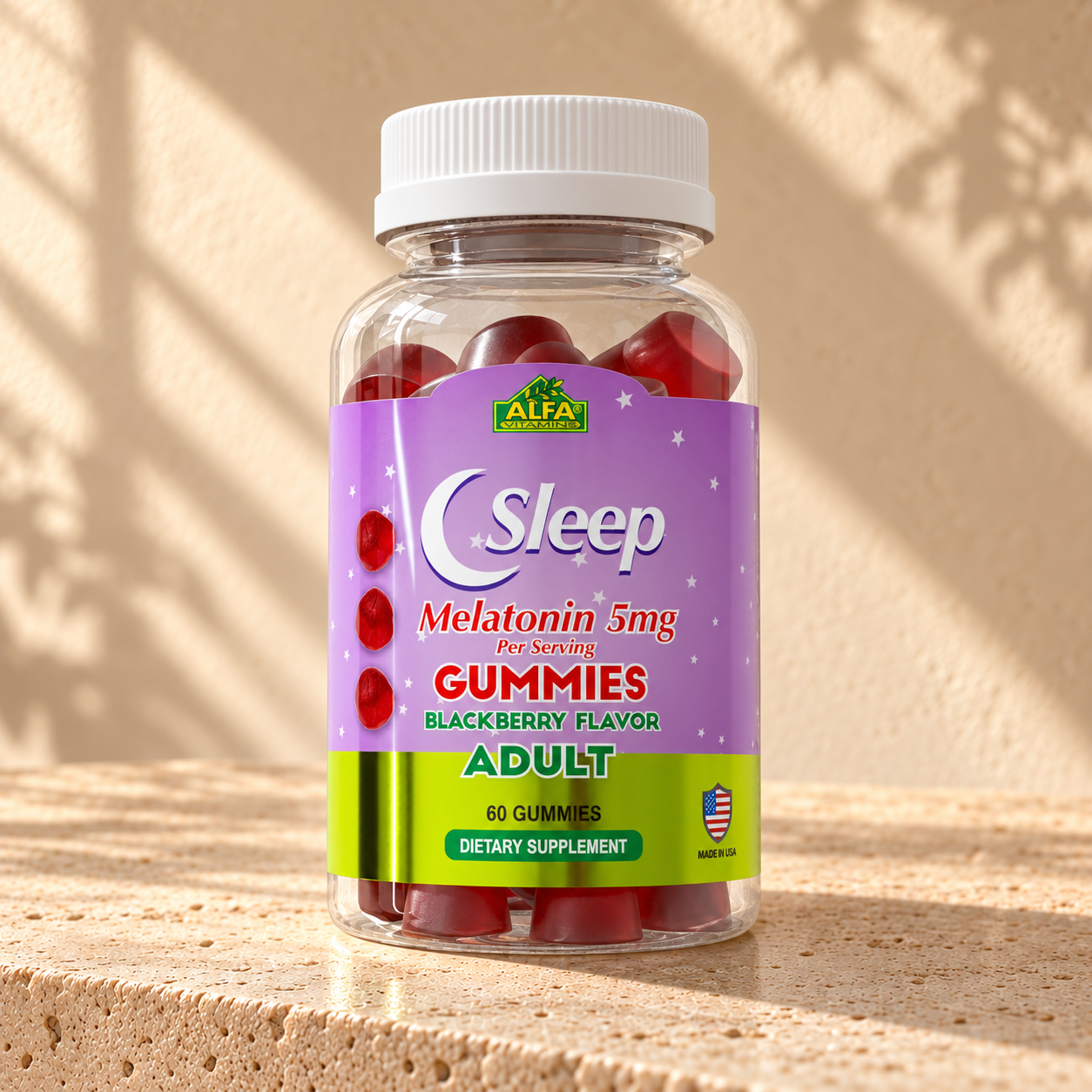 Melatonin Gummies with 5MG - 60 Gummies