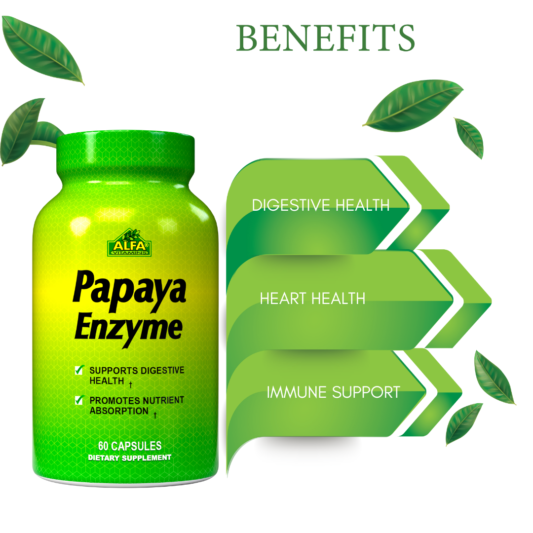 Papaya Enzyme / Natural Digestive Enzymes Supplement Alfa Vitamins Store
