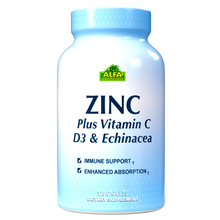 Zinc + Vitamin C & D Powerful Formula - Immune Support - Enhanced Absorption - 120 Caplets
