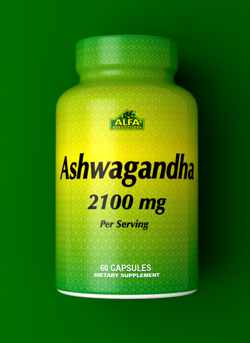 Ashwagandha 2100mg 60 capsule bottle