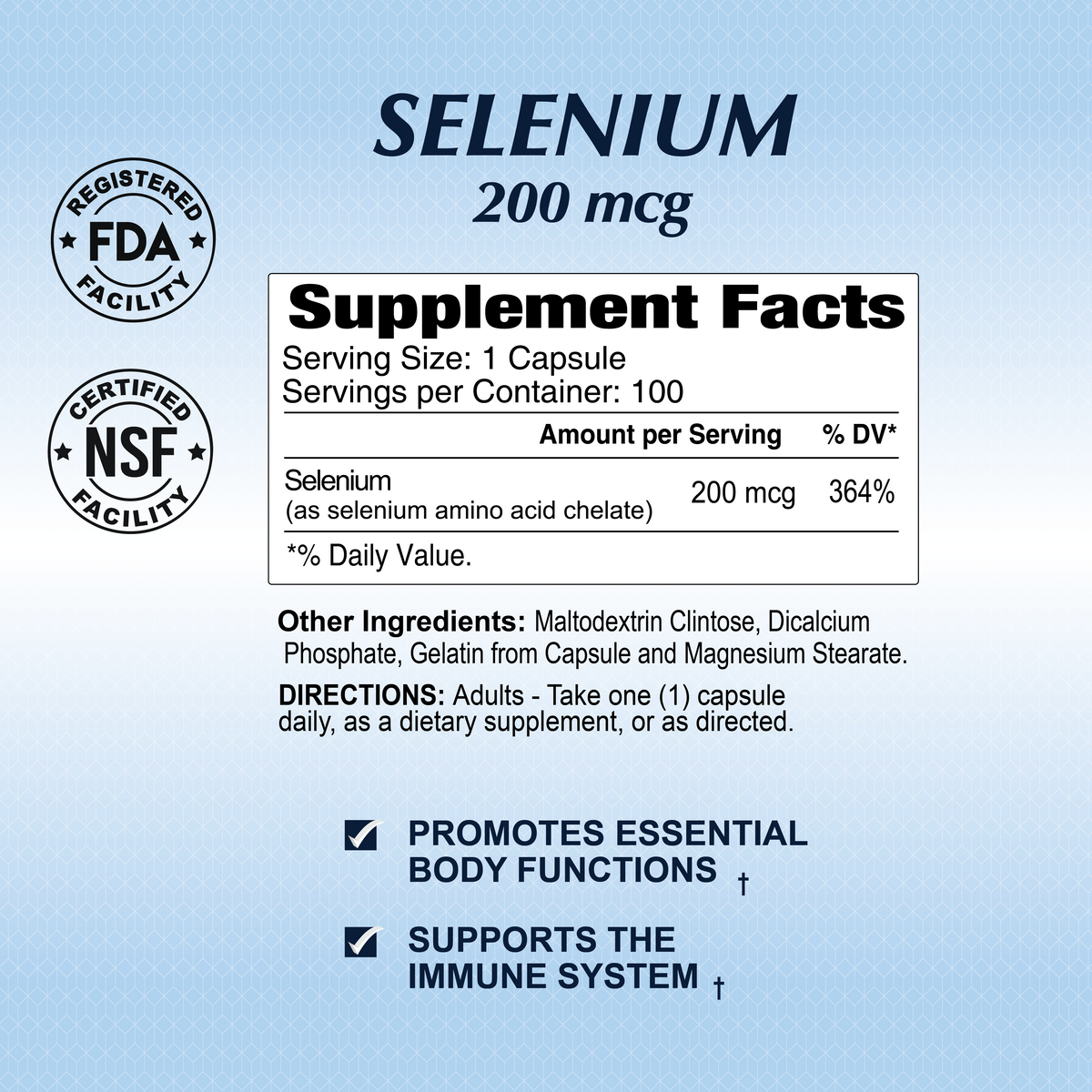 Selenium Injection Supplement Selenium Supplement / Immune Support – Alfa Vitamins Store