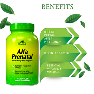 Alfa Prenatal - Before & After Pregnancy - 60 Capsules