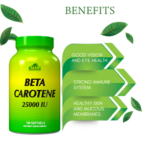 Beta Carotene 25,000 IU - 100 softgels