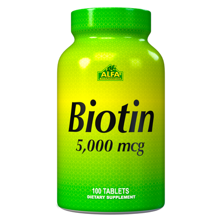 Biotin 5000 mcg - 100 tablets