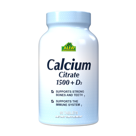 Calcium 1500 mg + Vitamin D3 - 60 tablets