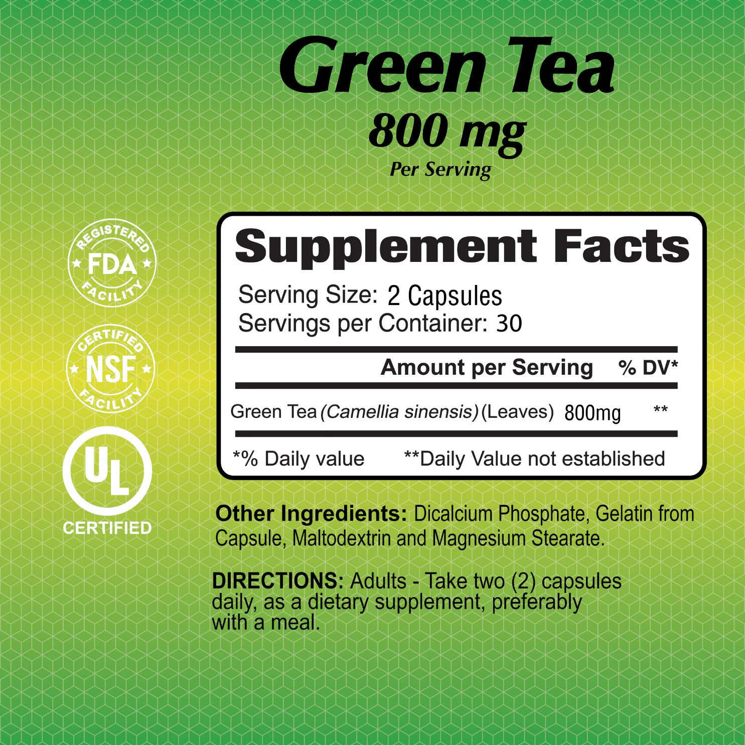 Green Tea - Dietary Supplement - Natural – Alfa Vitamins Store