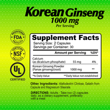 Korean Ginseng 1000 mg - 60 capsules