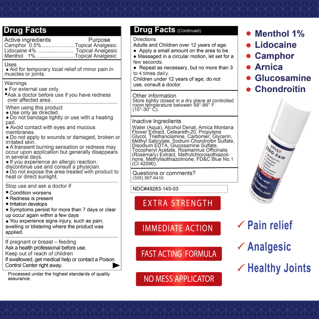 ALFLEXIL Roll-On complete Drug Facts and directions