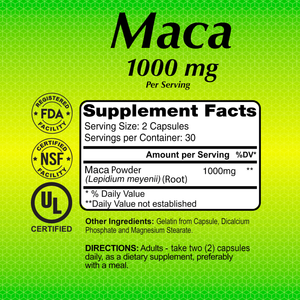 Maca 1000 mg - 60 capsules