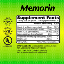 Memorin - Memory & Concentration - 60 capsules