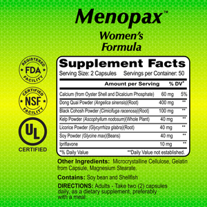 Menopax Women's Formula - 100 capsules