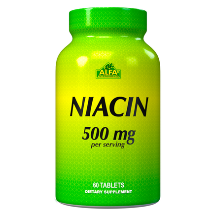 Niacin 500 mg - 60 tablets