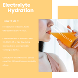 How-to-use graphic for Genesisvit Electrolyte Hydration Orange flavor.
