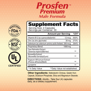 Prosfen Premium Male Formula - 120 capsules