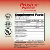 Prosfen 60 capsules: product label and ingredient information.