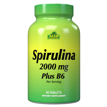 Spirulina 2000 mg Plus B6 - 60 tablets