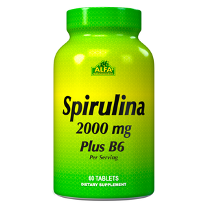 Spirulina 2000 mg Plus B6 - 60 tablets