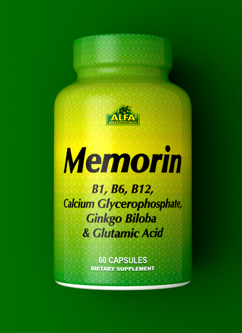 Alfa Vitamins, Memorin, Bottle