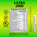 Existing ultra 2000 Supplement Facts and ingredients reference