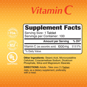 Vitamin C 1000 mg - 100 Tablets