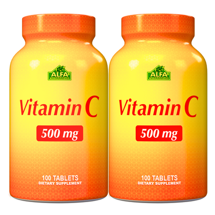 Vitamin C 500 mg -100 Tablets - 2 Pack