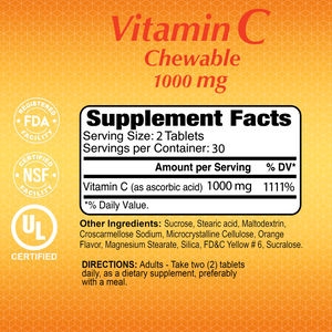 Vitamin C 1000 mg Chewable - 60 Tablets