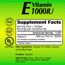 Vitamin E 1000 IU - 90 softgels