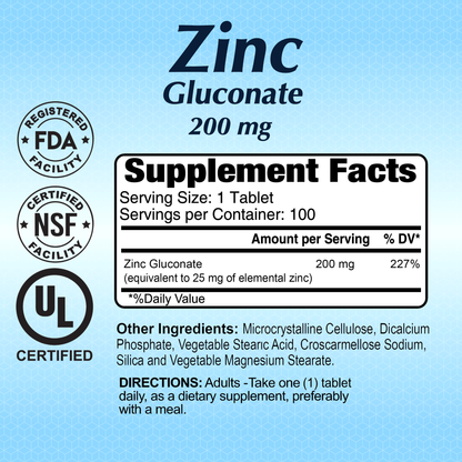 glutathione zinc gluconate Zinc Gluconate 250 Mg 100 Tablets – Alfa Vitamins Store