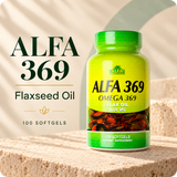 Alfa 369 identity with authentic 100-softgel packaging