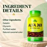 Alfa 369 ingredients with authentic 100-softgel packaging