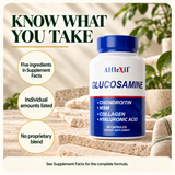 Five individually listed ingredients in Supplement Facts, with no proprietary blend.