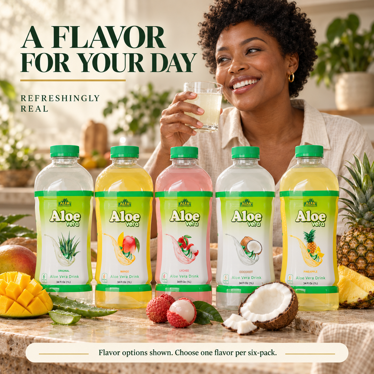 Aloe Vera Drink flavor options for an everyday refreshment.