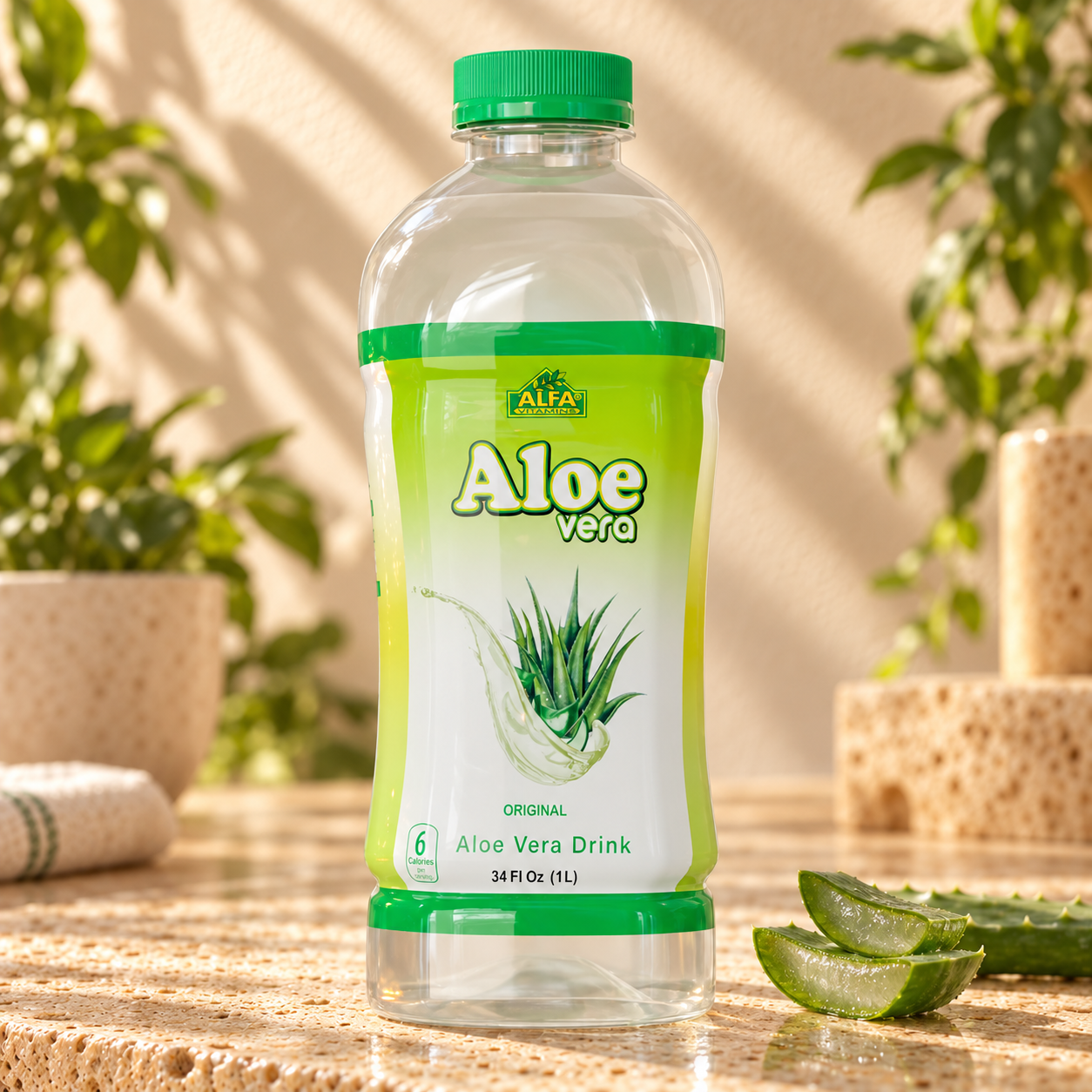 Aloe Vera Drink - 34oz - 6 pack