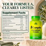 Alfa B Complex complete Supplement Facts, other ingredients, and directions.