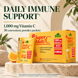 Alfa Super Multi C powder formula: daily immune support, 1,000 mg Vitamin C and 30 convenient powder packets