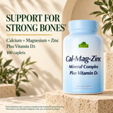 Alfa Cal-Mag-Zinc with calcium, magnesium, zinc and Vitamin D3 for bone support; 100 caplets