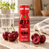 Alfa B12 Shot with fresh cherries — flavor scene.