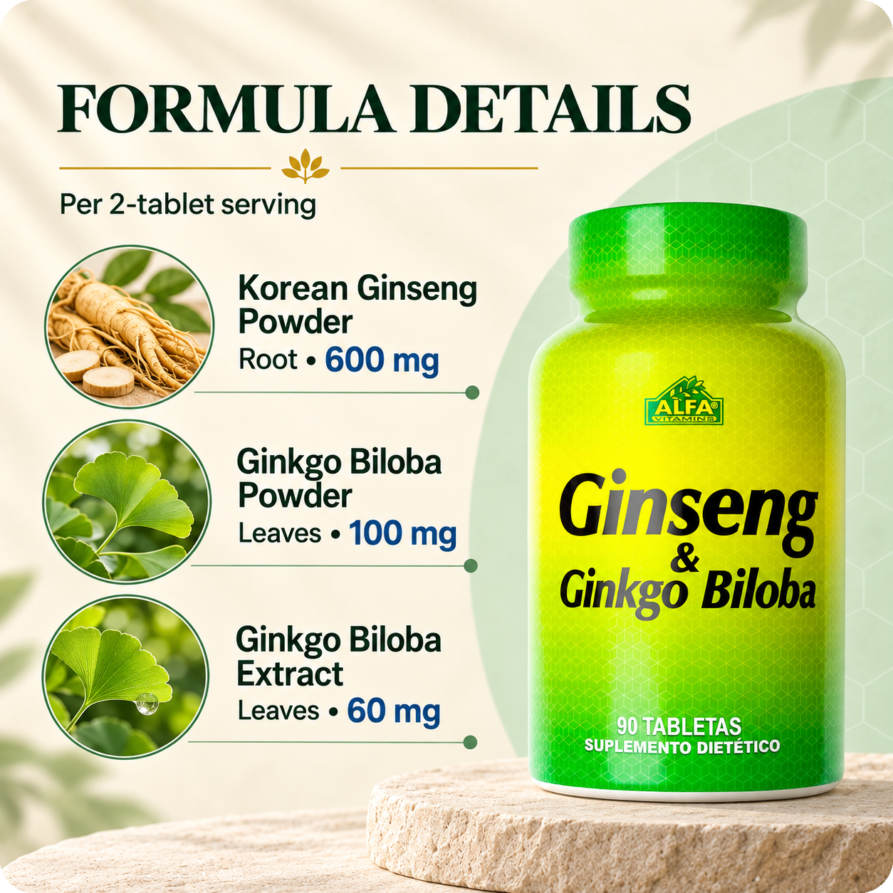 Ginseng Ginkgo formula