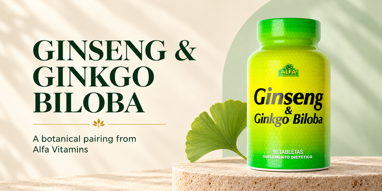 Alfa Vitamins Ginseng and Ginkgo Biloba botanical pairing