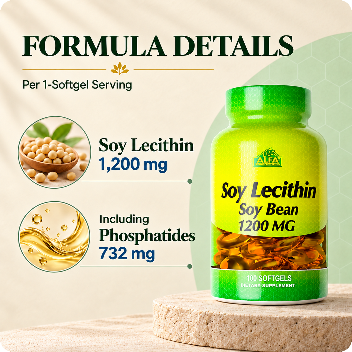 Alfa Vitamins Soy Lecithin — formula