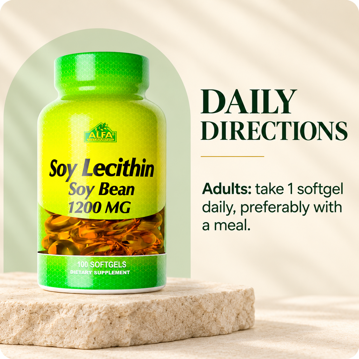 Alfa Vitamins Soy Lecithin — directions