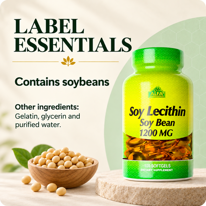 Alfa Vitamins Soy Lecithin — label essentials