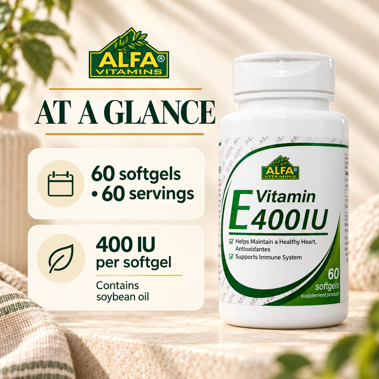 Vitamin E 400 IU — format