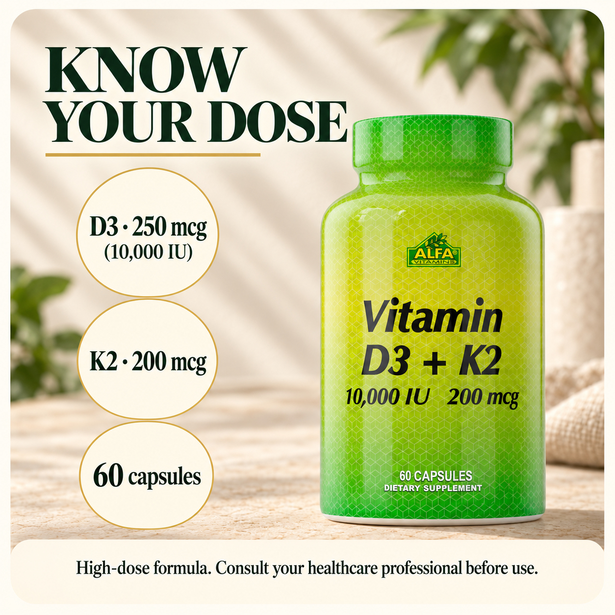 Vitamin D3 + K2 — benefits
