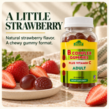 Strawberry flavor and the actual round gummy shape.
