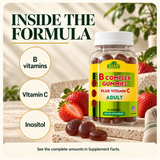 B vitamins, vitamin C and inositol in B Complex Gummies.